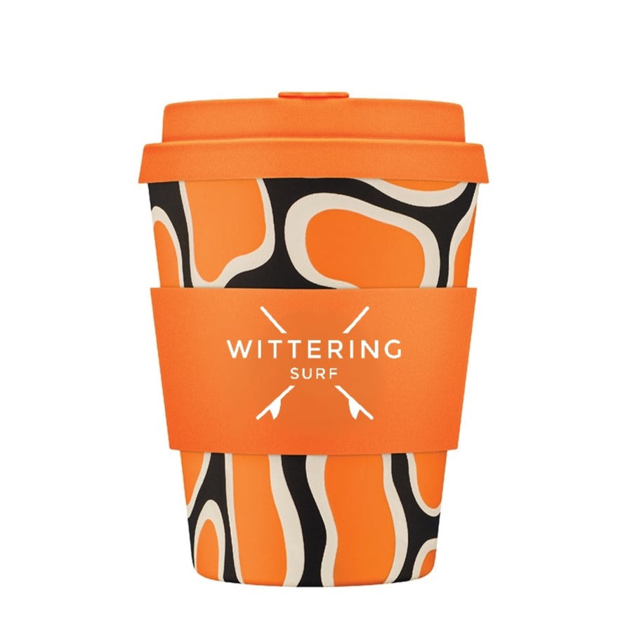 Wittering Surf Reusable Takeaway Cup - Retro Orange