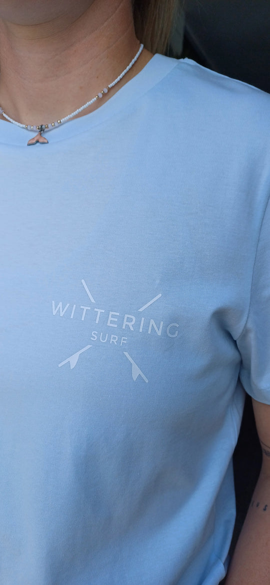 LADIES EVERYDAY CREST T-SHIRT - ICE BLUE - Wittering Surf Shop