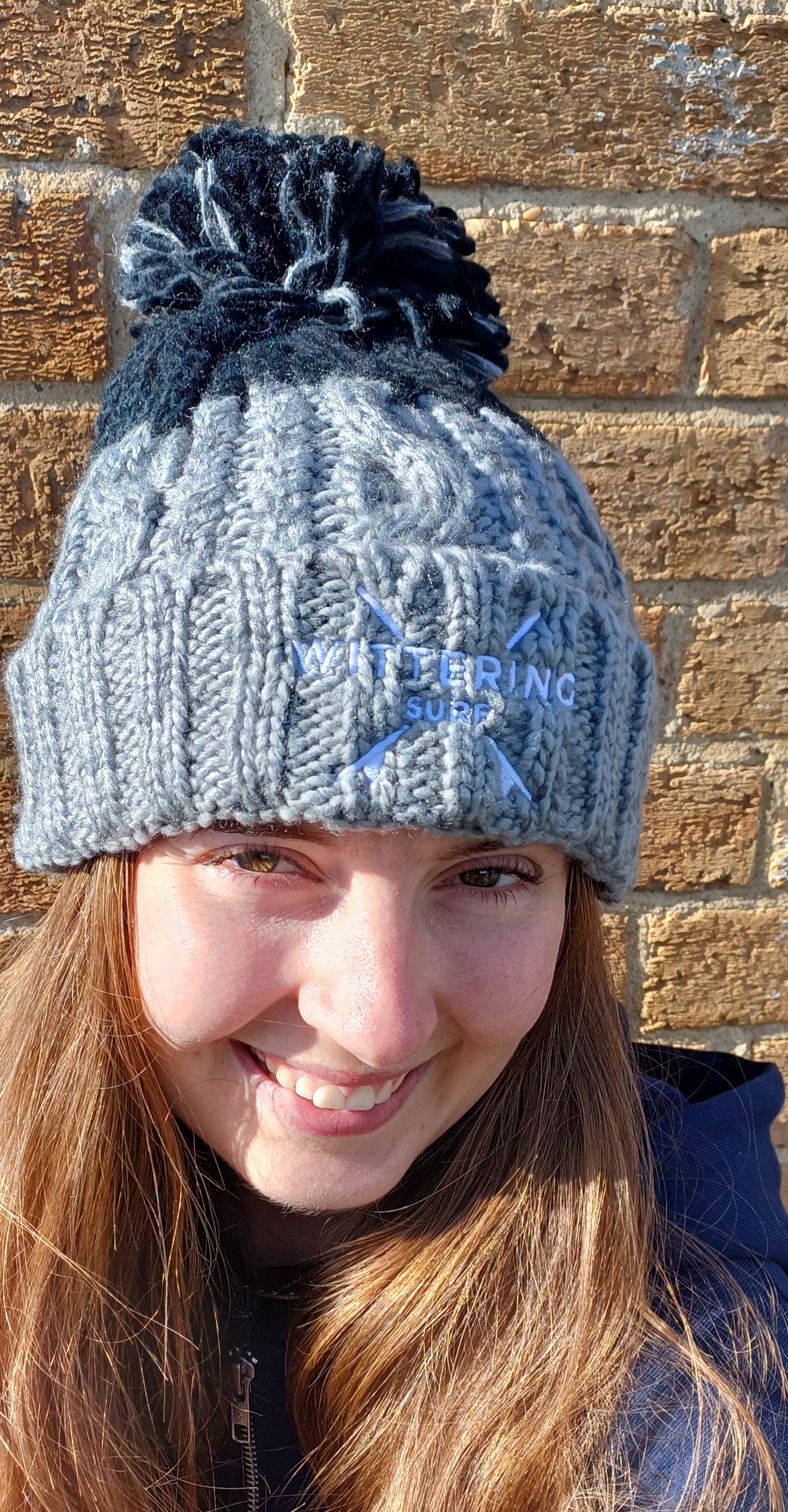 EMBROIDERED CABLE KNIT BEANIE - 3 COLOURS AVALIABLE