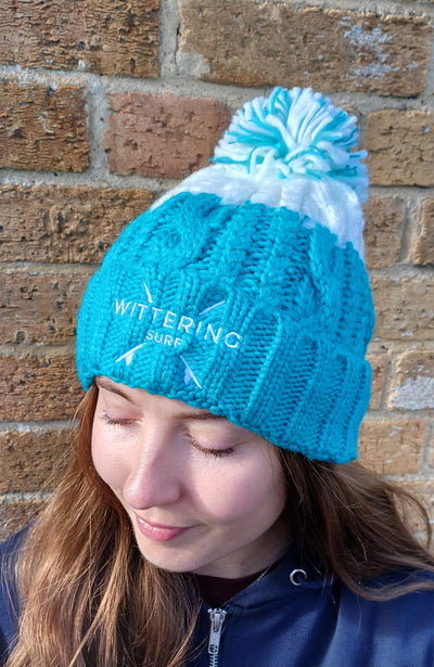 EMBROIDERED CABLE KNIT BEANIE - 3 COLOURS AVALIABLE