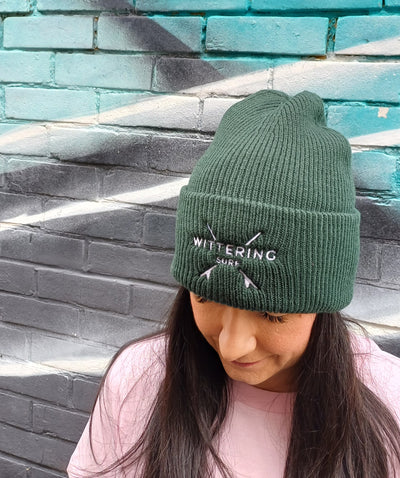 EMBROIDERED LONGBOARD BEANIE - 5 COLOUR OPTIONS