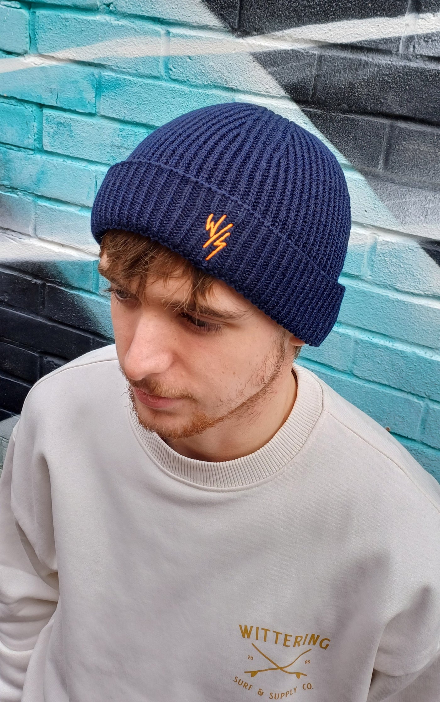 EMBROIDERED TRAWLER BEANIE - 3 COLOUR OPTIONS