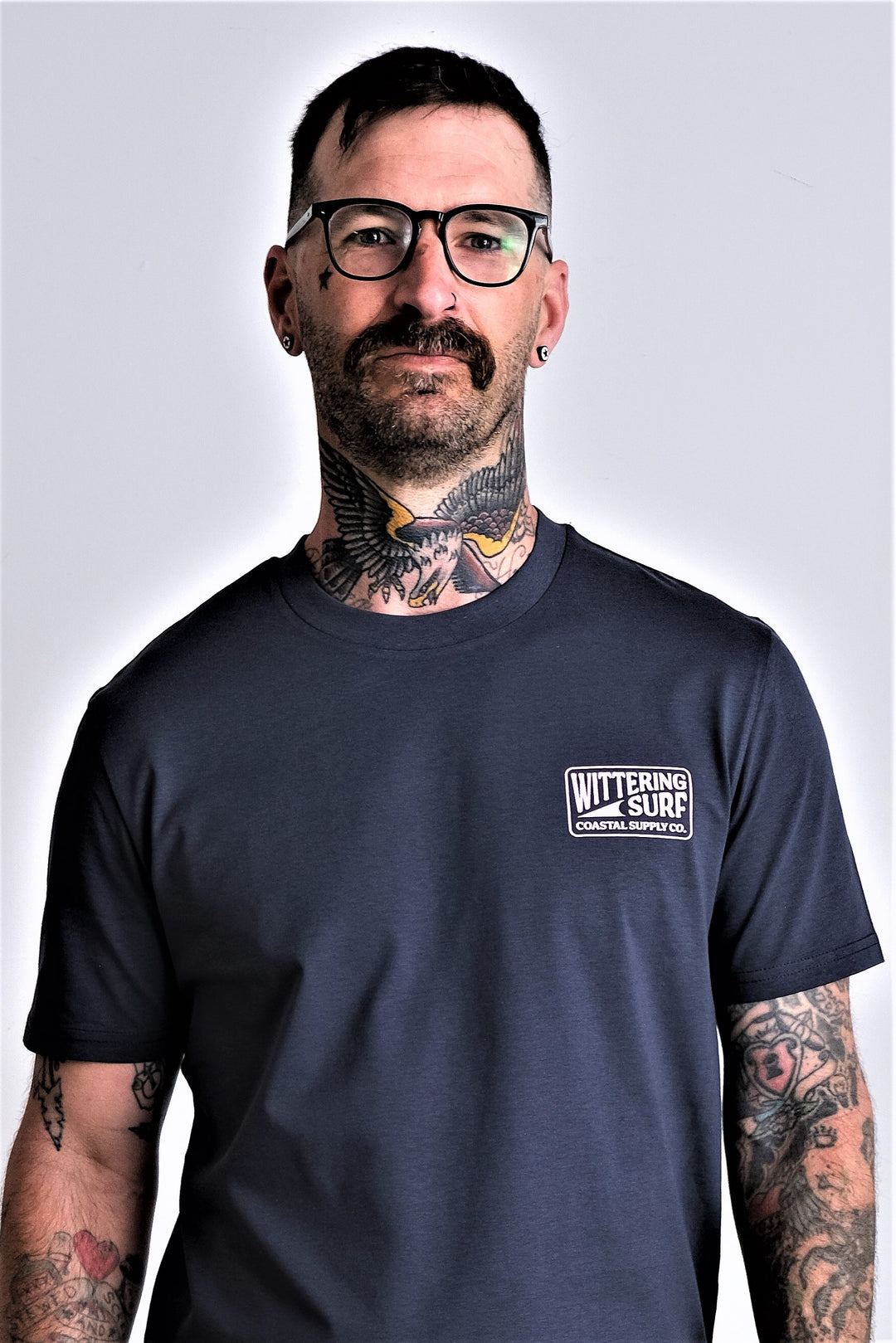 WITTERING SURF COASTAL SUPPLY CO.-  MENS T-SHIRT - INK GREY - Wittering Surf Shop