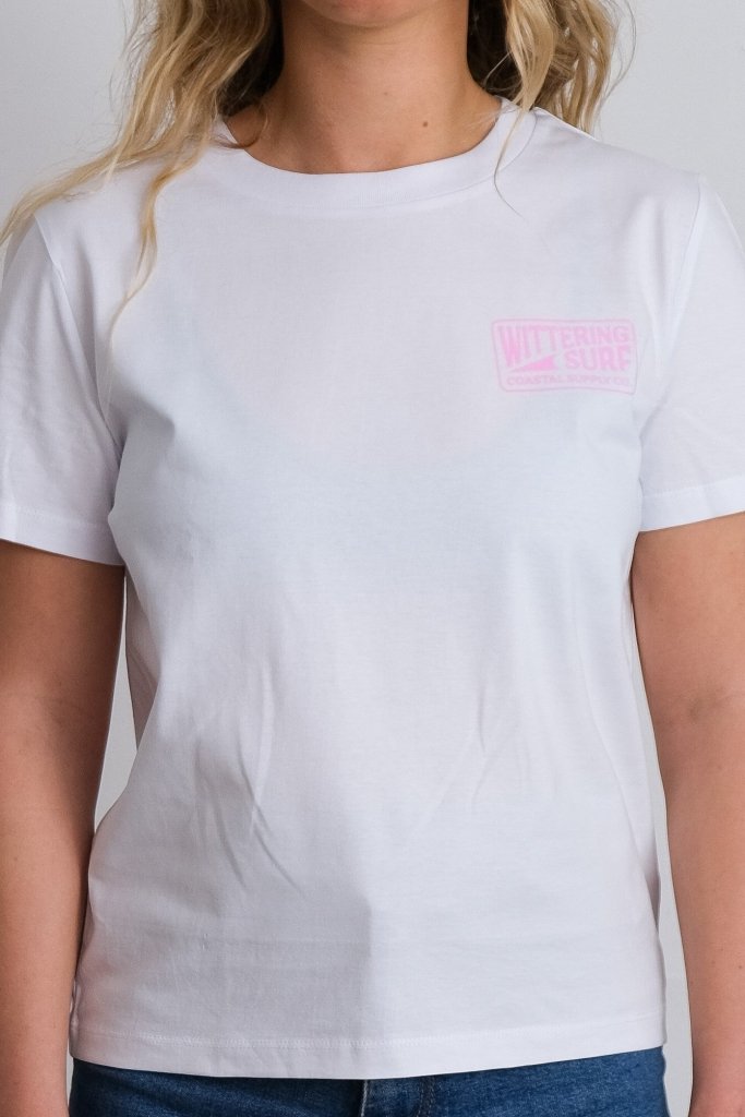 WITTERING SURF COASTAL SUPPLY CO.-  LADIES T-SHIRT - WHITE - Wittering Surf Shop
