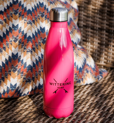 STAINLESS STEEL WATER BOTTLE - Mint Green/White/Stainless Steel/Hot Pink/Aqua Fusion