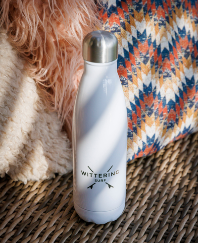 STAINLESS STEEL WATER BOTTLE - Mint Green/White/Stainless Steel/Hot Pink/Aqua Fusion