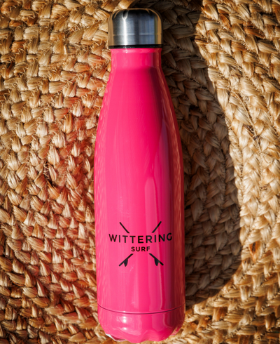 STAINLESS STEEL WATER BOTTLE - Mint Green/White/Stainless Steel/Hot Pink/Aqua Fusion