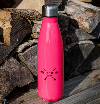 STAINLESS STEEL WATER BOTTLE - Mint Green/White/Stainless Steel/Hot Pink/Aqua Fusion