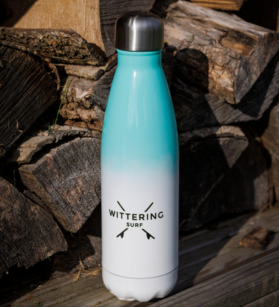 STAINLESS STEEL WATER BOTTLE - Mint Green/White/Stainless Steel/Hot Pink/Aqua Fusion