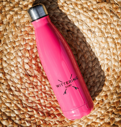 STAINLESS STEEL WATER BOTTLE - Mint Green/White/Stainless Steel/Hot Pink/Aqua Fusion