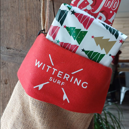 CHRISTMAS COTTON JUTE STOCKINGS - 2 COLOURS - Wittering Surf Shop