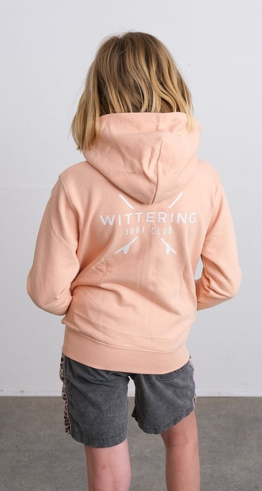 KIDS DORY HOODIE - FRESH PEACH - Wittering Surf Shop