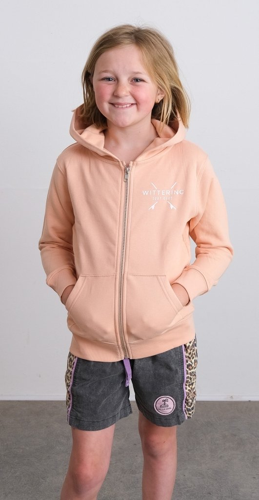 KIDS DORY HOODIE - FRESH PEACH - Wittering Surf Shop