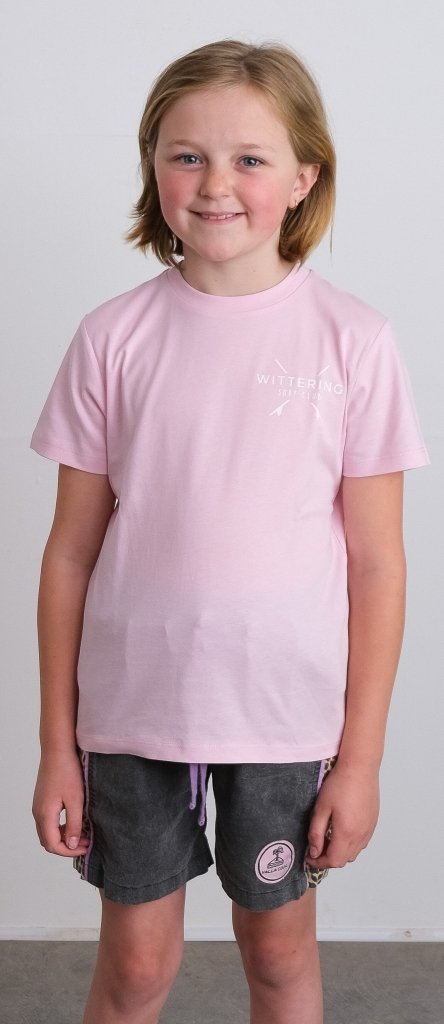 KIDS EVERYDAY SURF CLUB T-SHIRT - COTTON PINK - Wittering Surf Shop