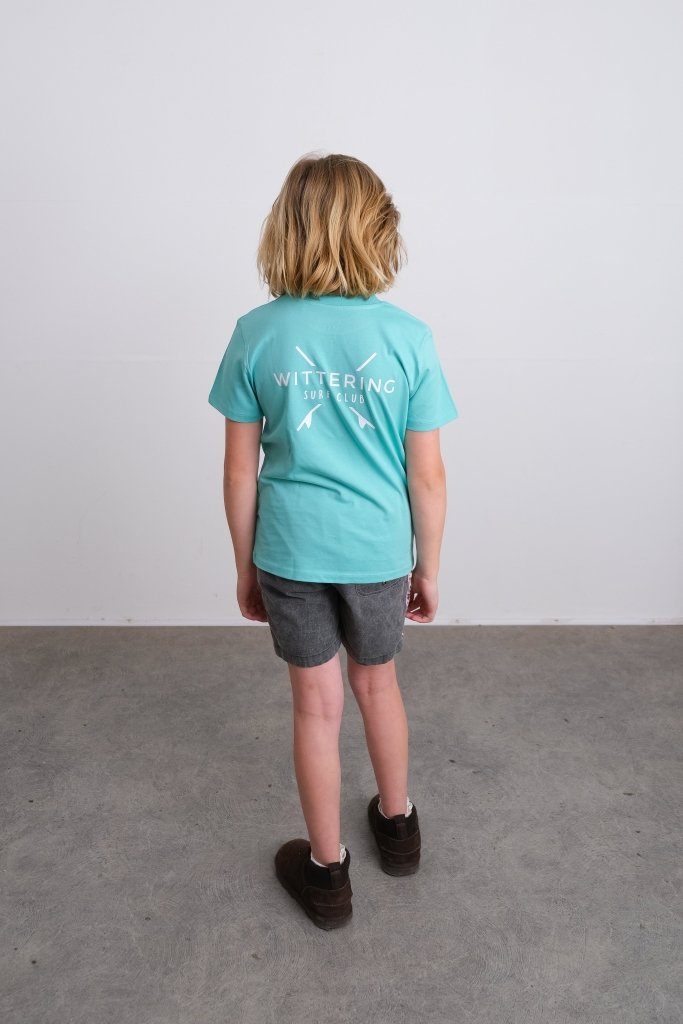 KIDS EVERYDAY SURF CLUB T-SHIRT - OCEAN GREEN - Wittering Surf Shop