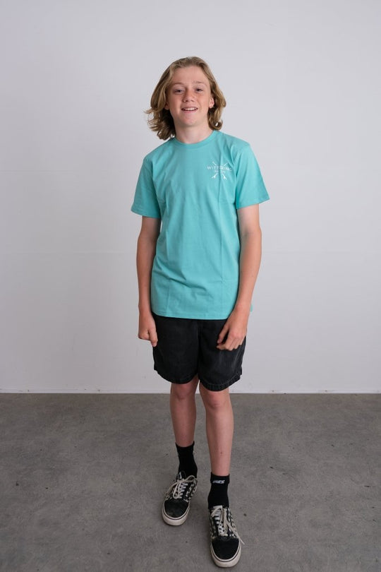 KIDS EVERYDAY SURF CLUB T-SHIRT - OCEAN GREEN - Wittering Surf Shop