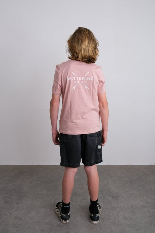 KIDS EVERYDAY SURF CLUB T-SHIRT- PETAL ROSE - Wittering Surf Shop