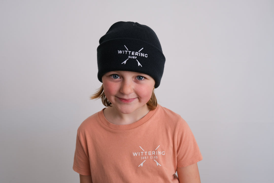 KIDS EMBROIDERED KOOK CUFFED BEANIE - 3 COLOURS AVALIABLE