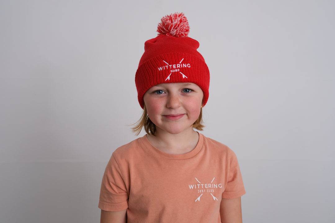 KIDS EMBROIDERED KOOK CUFFED BEANIE - 3 COLOURS AVALIABLE