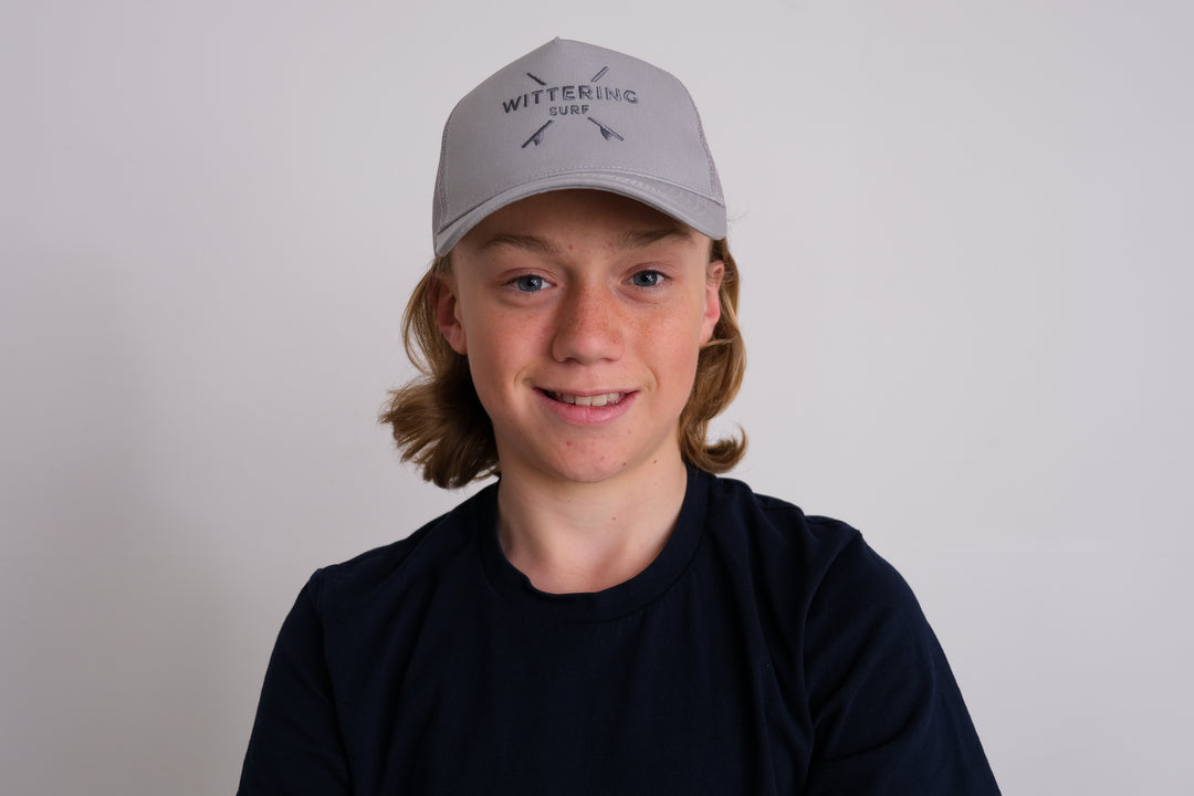 KIDS EMBROIDERED SNAPBACK TRUCKER CAP - 4 COLOURS