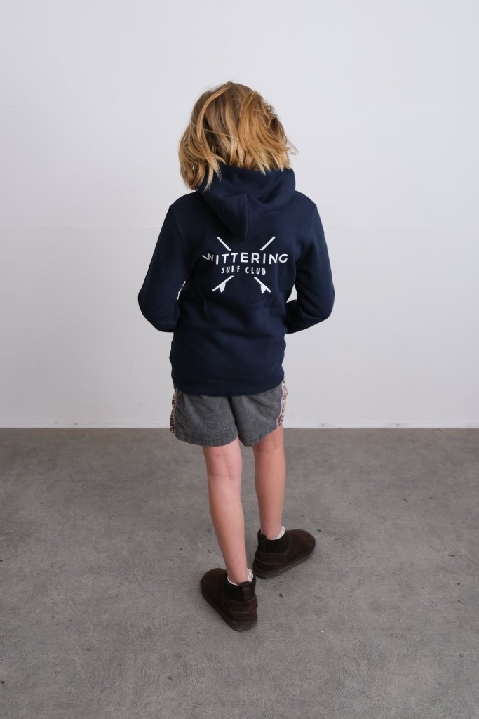 KIDS DORY HOODIE - NAVY - Wittering Surf Shop