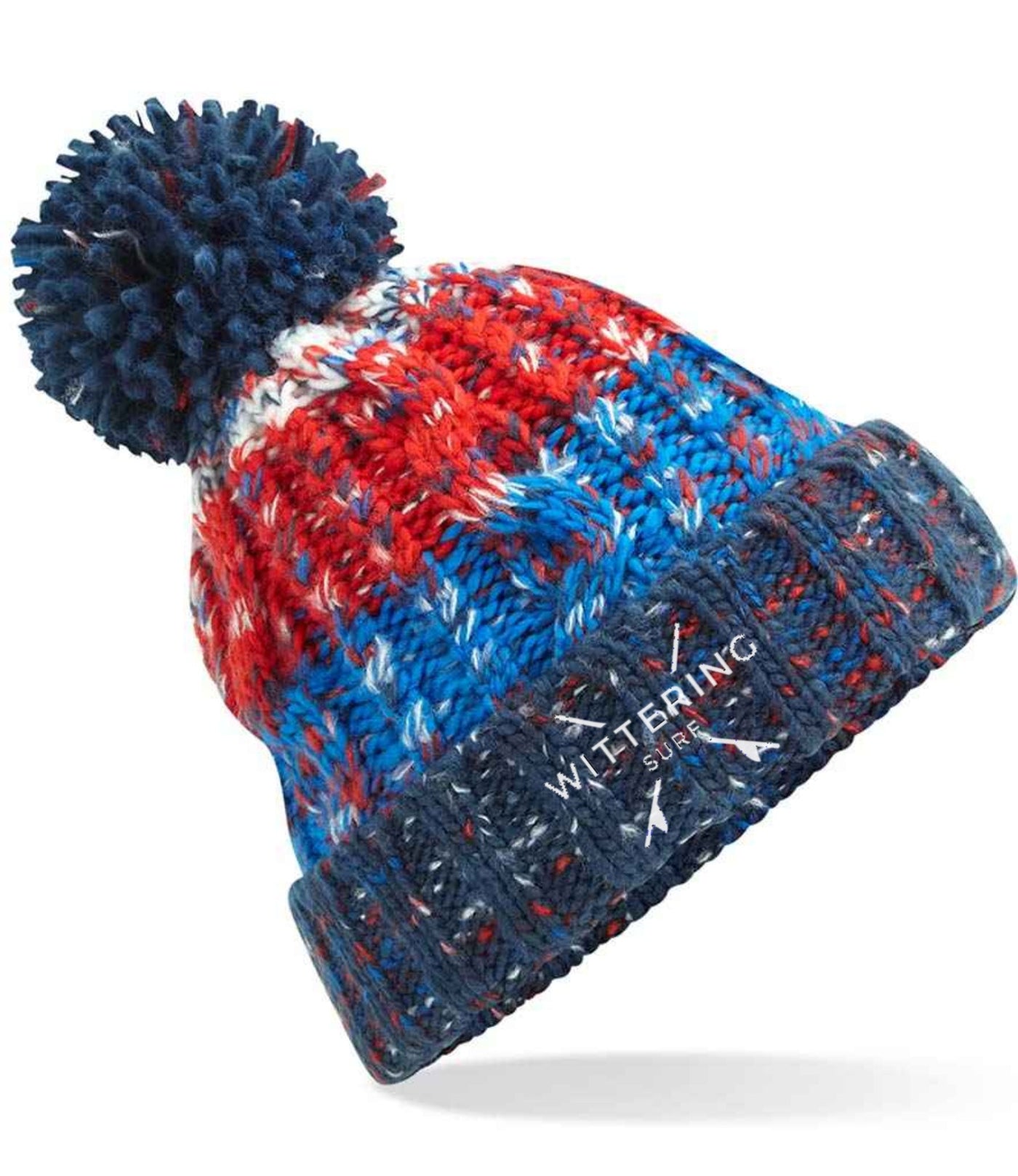 EMBROIDERED FOAM BALL BEANIE - 3 COLOURS