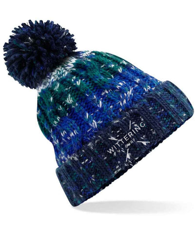 EMBROIDERED FOAM BALL BEANIE - 3 COLOURS