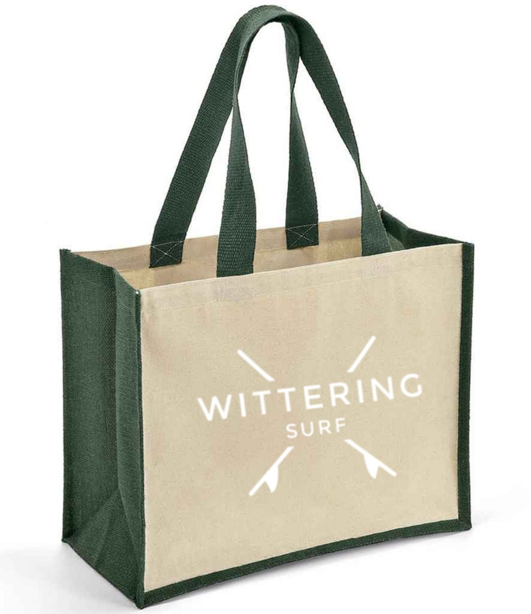 COTTON JUTE BAG WITTERING SURF - 5 COLOURS - Wittering Surf Shop