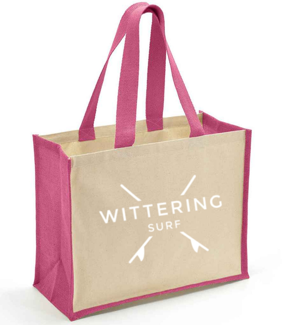 COTTON JUTE BAG WITTERING SURF - 5 COLOURS - Wittering Surf Shop
