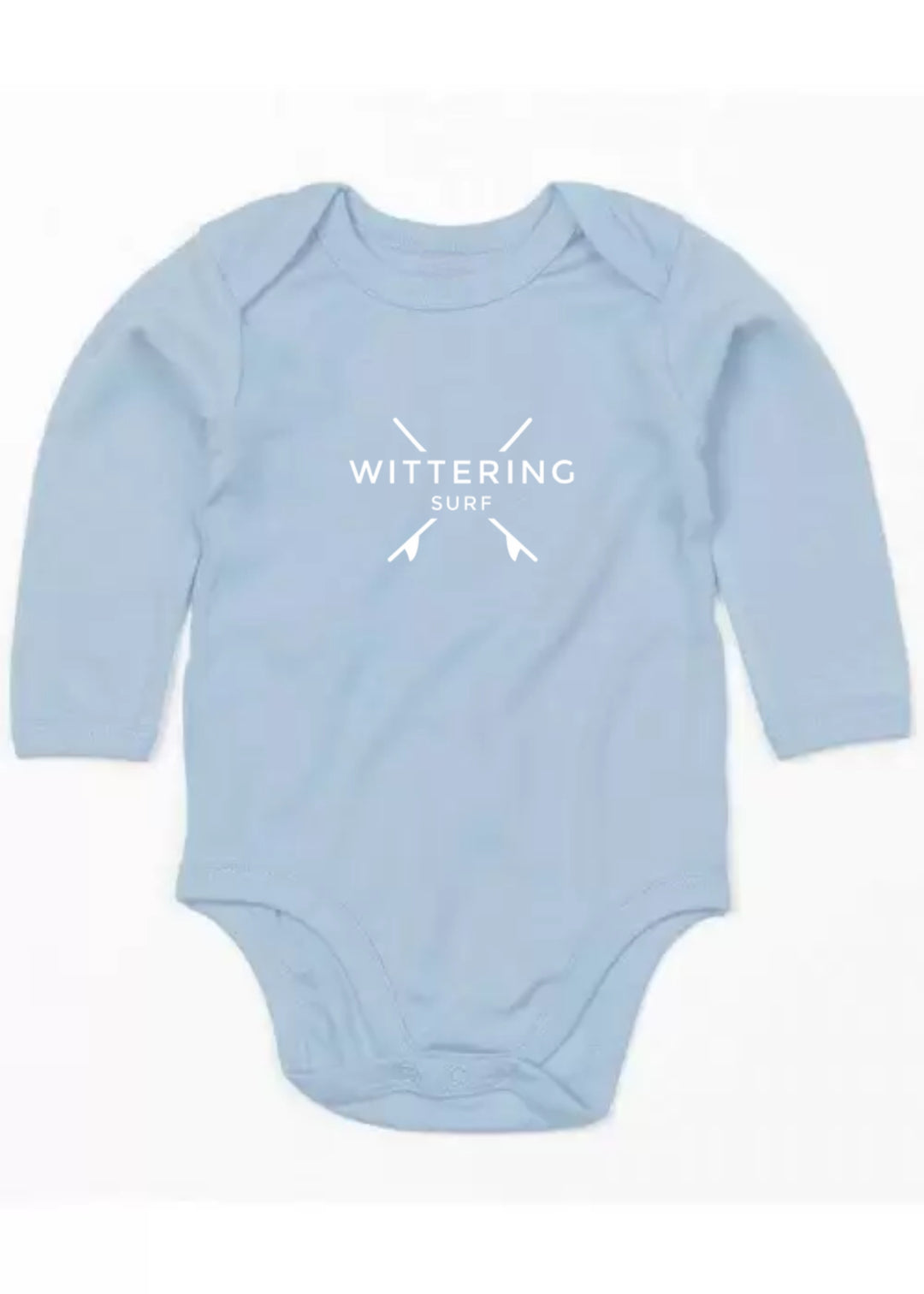 LONG SLEEVE BABY BODYSUIT DUSTY BLUE
