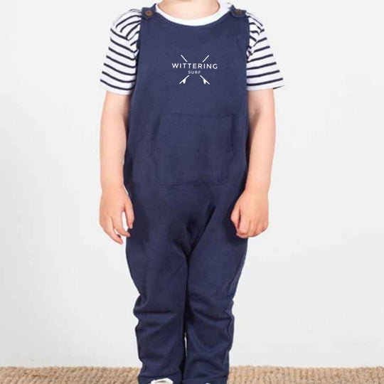 BABY &amp; TODDLER COTTON DUNGAREES 2 COLOURS - Wittering Surf Shop