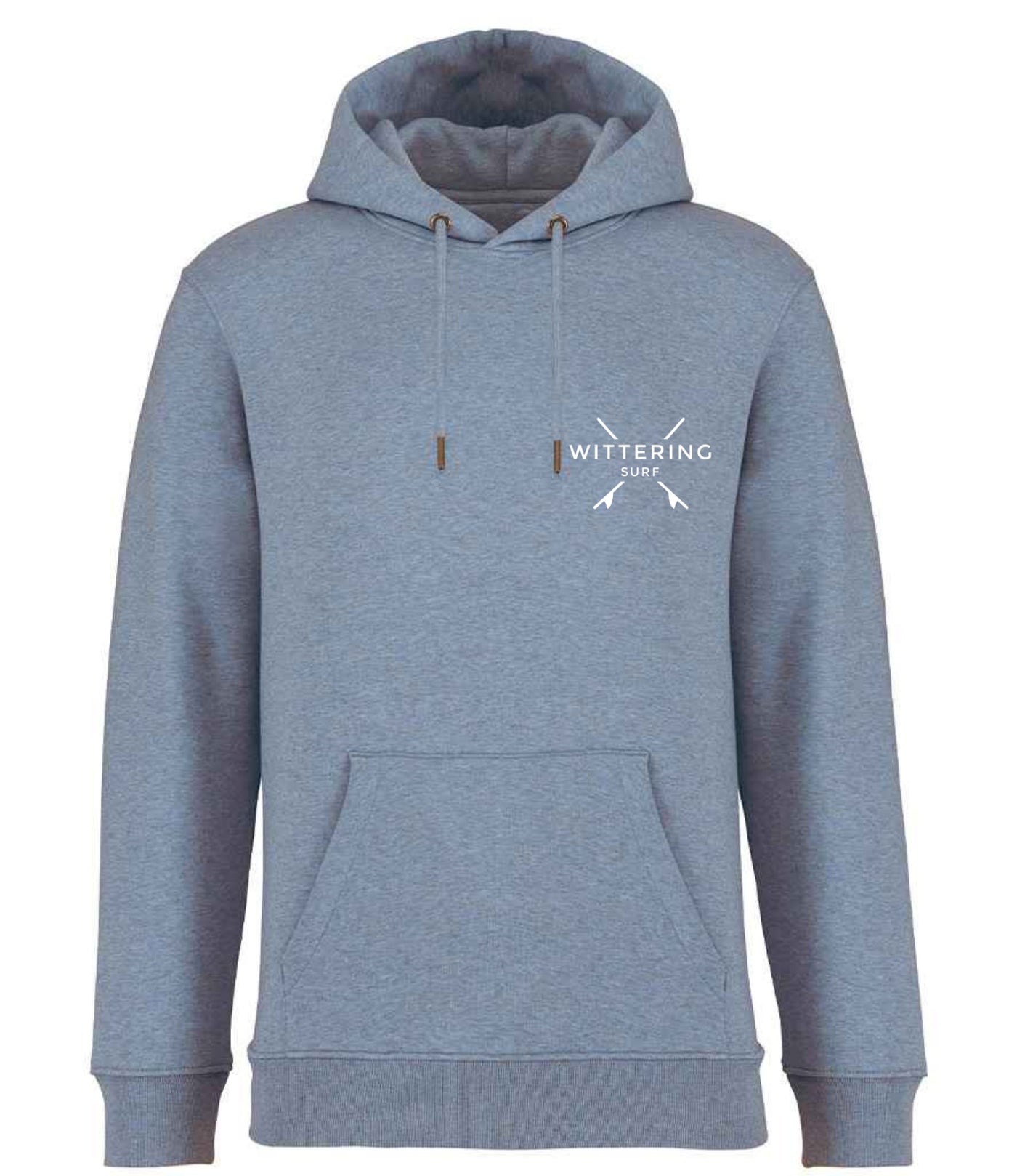 LADIES LOW TIDE HOODIE - COOL HEATHER BLUE