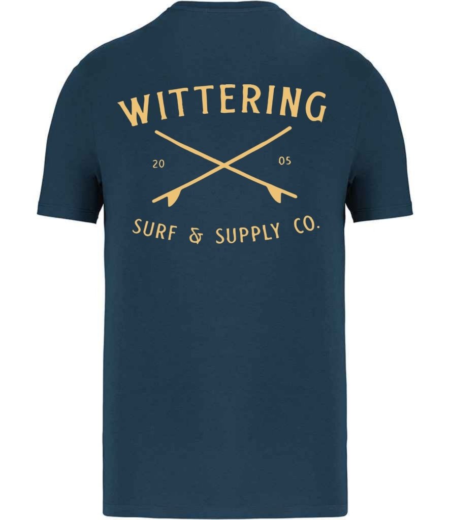 WITTERING SURF SUPPLY CO. - MENS T-SHIRT PEACOCK BLUE - Wittering Surf Shop