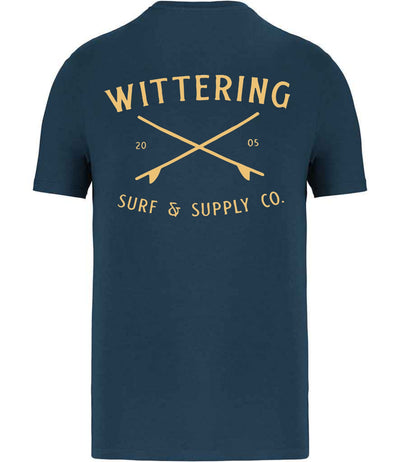 WITTERING SURF SUPPLY CO. -  MENS T-SHIRT PEACOCK BLUE
