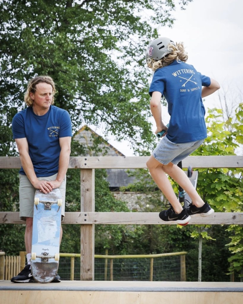KIDS SURF SUPPLY CO. T-SHIRT - PEACOCK BLUE - Wittering Surf Shop
