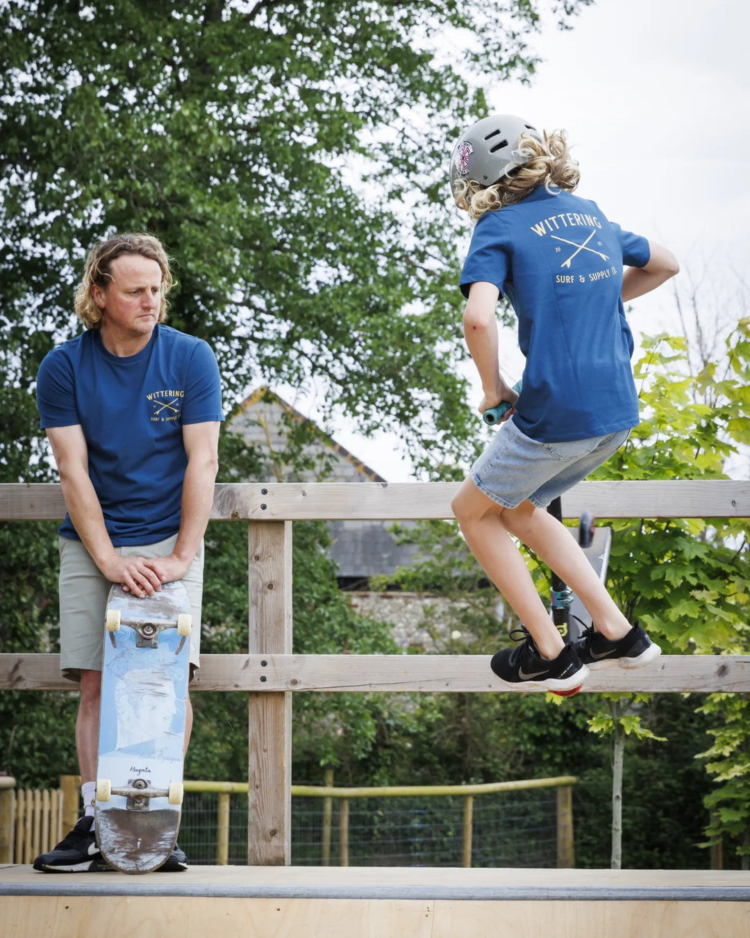 WITTERING SURF SUPPLY CO. -  MENS T-SHIRT PEACOCK BLUE - Wittering Surf Shop
