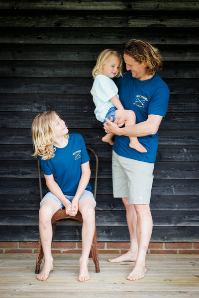 WITTERING SURF SUPPLY CO. -  MENS T-SHIRT PEACOCK BLUE