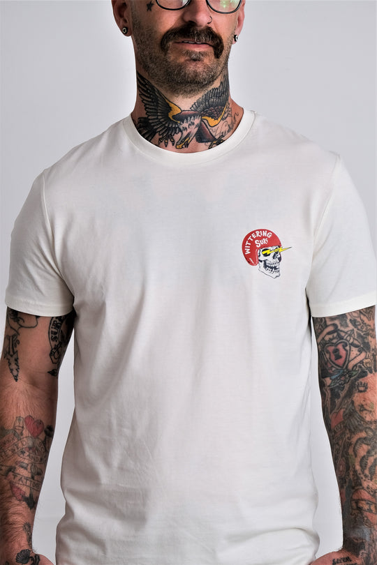 RIDE WITH ME -  MENS T-SHIRT - BONE - Wittering Surf Shop