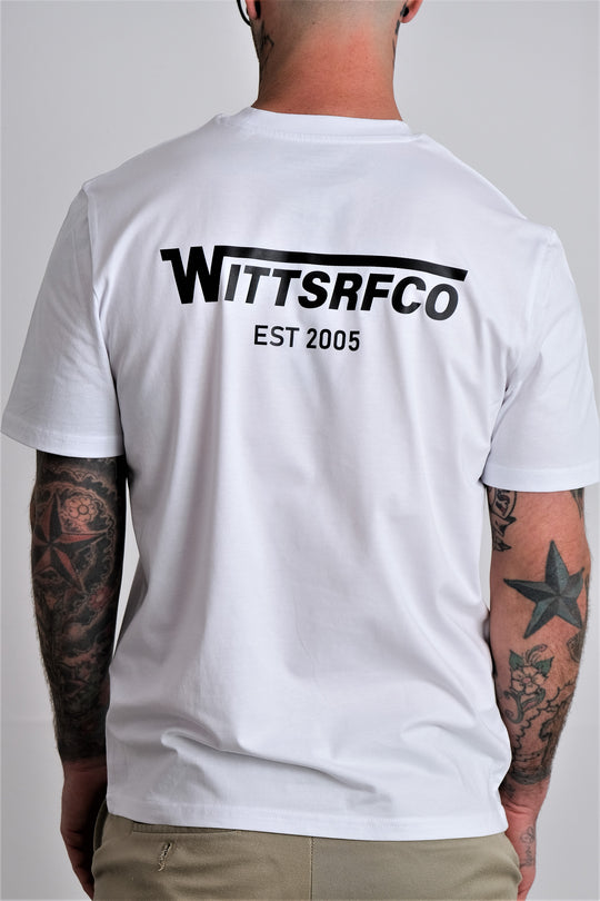 WITTSRFCO EST 2005 -  MENS T-SHIRT - WHITE - Wittering Surf Shop