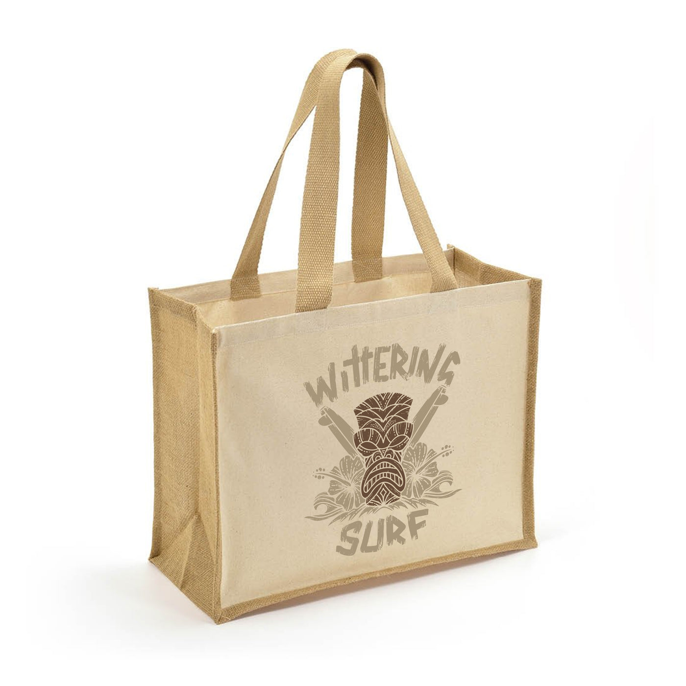 COTTON JUTE BAG TIKI SURF