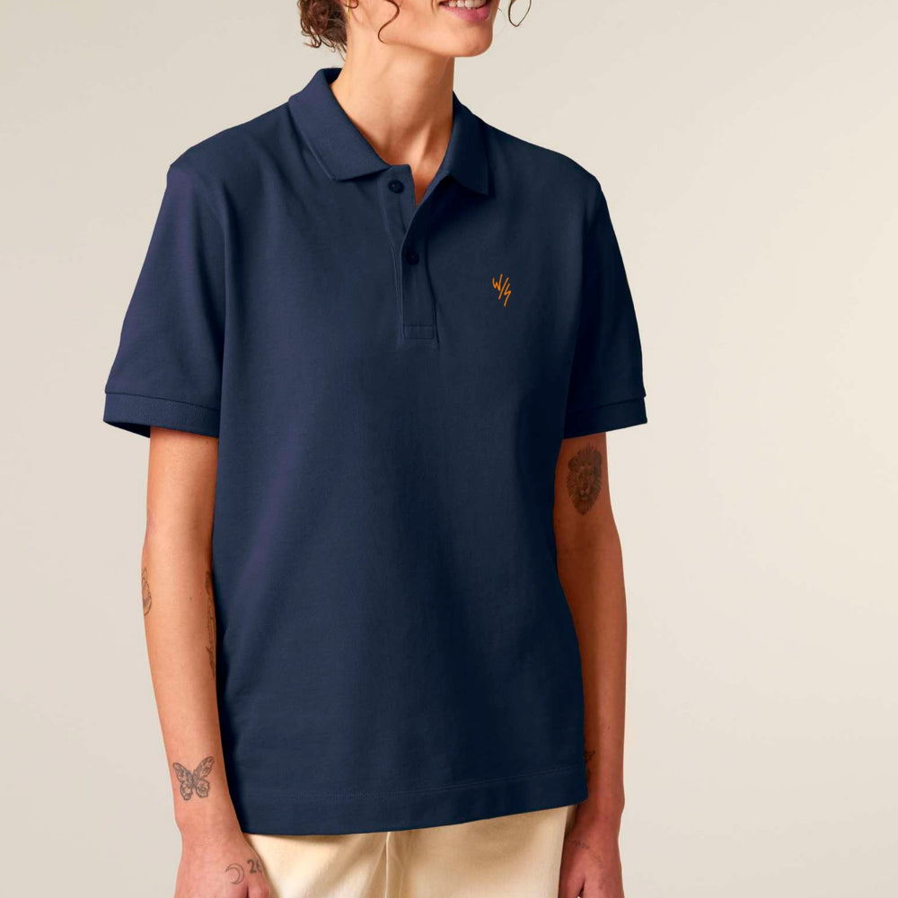 FRONTSIDE UNISEX POLO SHIRT - NAVY - Wittering Surf Shop