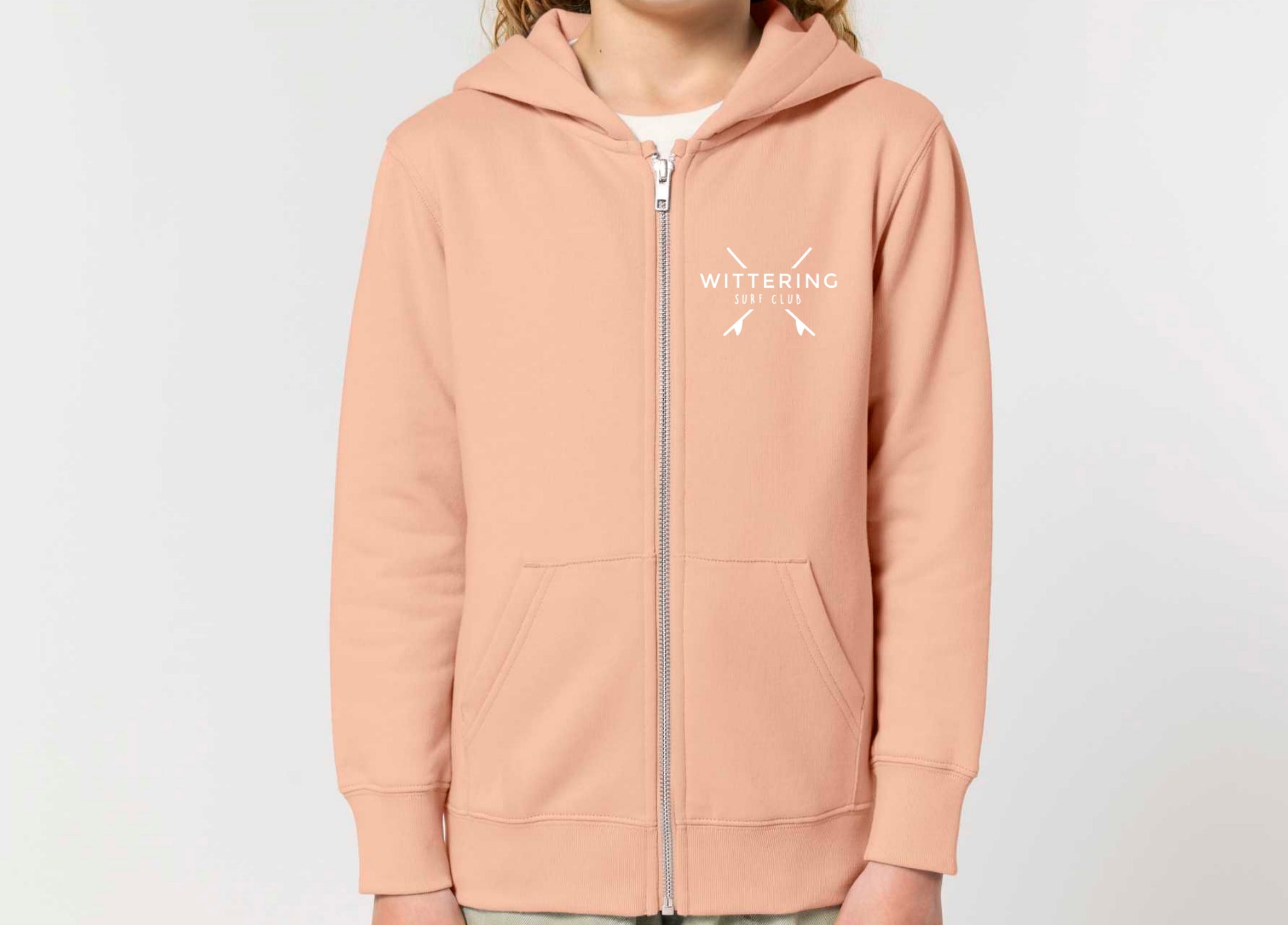 KIDS DORY HOODIE - FRESH PEACH - Wittering Surf Shop