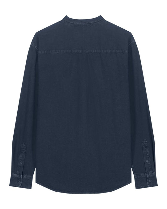 SHORE BREAK LONG SLEEVED UNISEX SHIRT - NAVY - Wittering Surf Shop