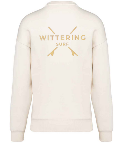 OVERSIZED WITTERING SURF CO. SWEATSHIRT - IVORY