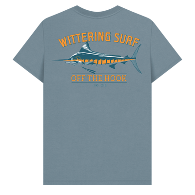 OFF THE HOOK -  MENS T-SHIRT STONE BLUE