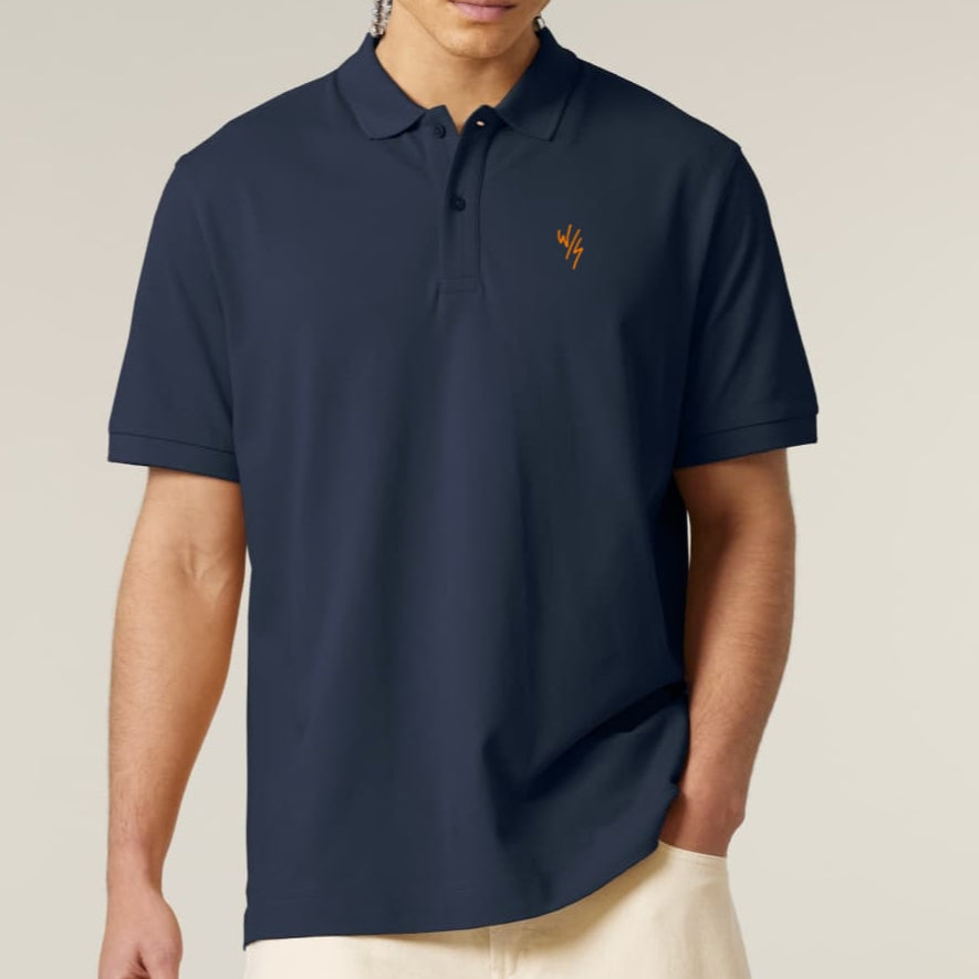 FRONTSIDE UNISEX POLO SHIRT - NAVY - Wittering Surf Shop