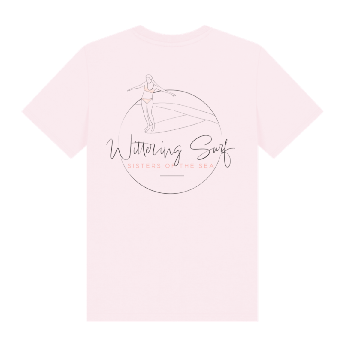 KIDS SISTERS OF THE SEA T-SHIRT - PALE PINK