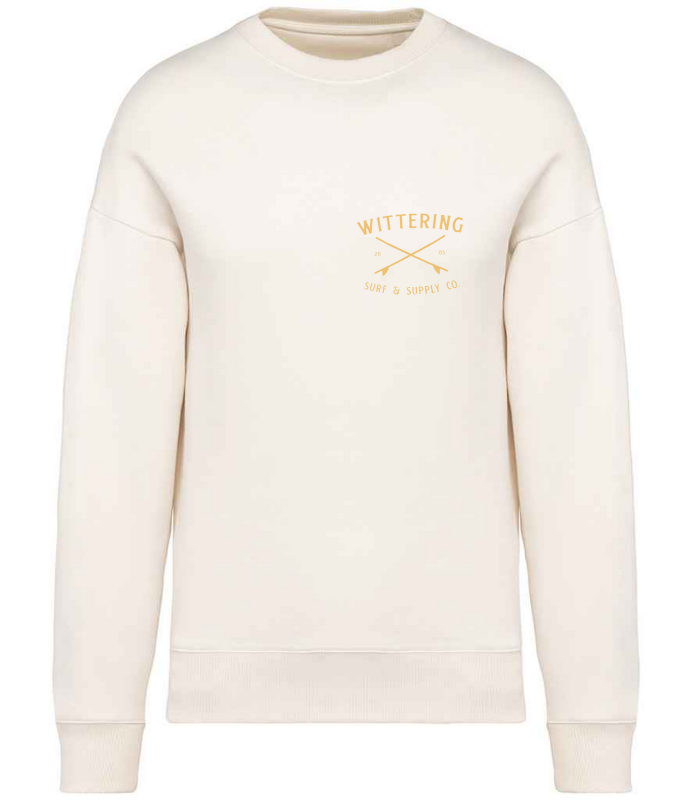 OVERSIZED WITTERING SURF CO. SWEATSHIRT - IVORY