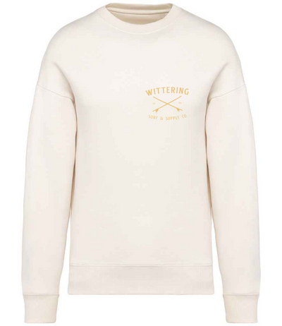 OVERSIZED WITTERING SURF CO. SWEATSHIRT - IVORY