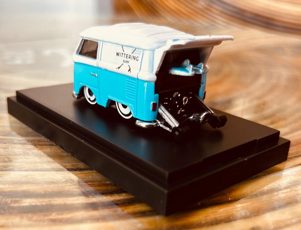 Custom Hot Wheels VW Camper Surf Bus - Wittering Surf Shop